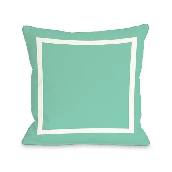One Bella Casa One Bella Casa 71098PL16O 16 x 16 in. Samantha Simple Square Outdoor Pillow - Turquoise 71098PL16O